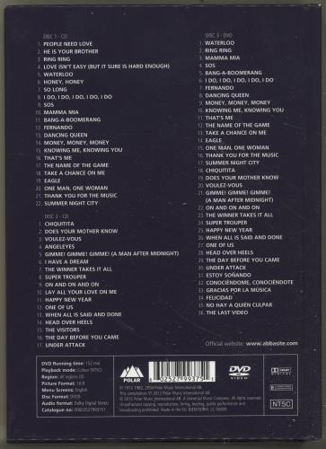 Abba The Essential Collection German 3-disc CD/DVD Set (697567)